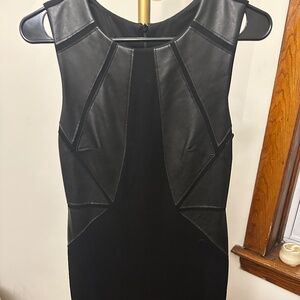 Bailey44 black geometric faux leather women’s dress